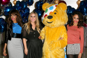 Pudsey bear and celebrity friends